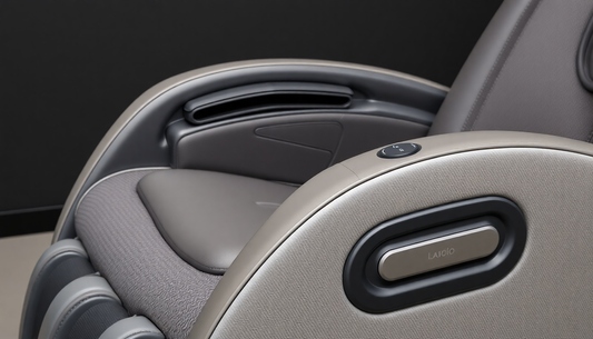 Close-up of a modern massage chair highlighting controls and comfortable design for expert tips for maximizing massage chair effectiveness