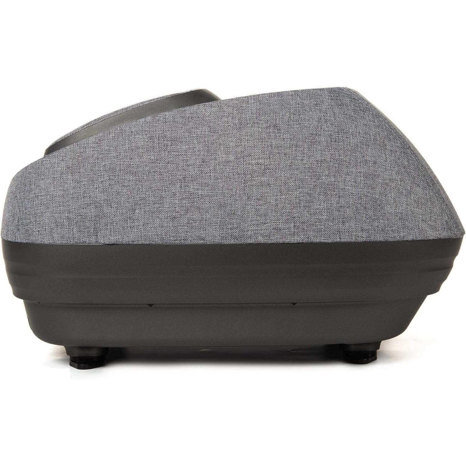 Inner Balance Arch Refresh Foot Massager electric device with gray fabric and black base for foot therapy