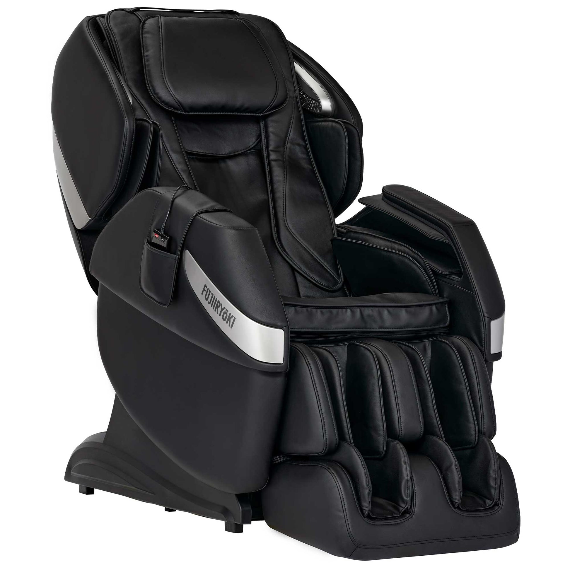 Fujiiryoki Comfort Master Massage Chair with sleek black design and multiple massage functions