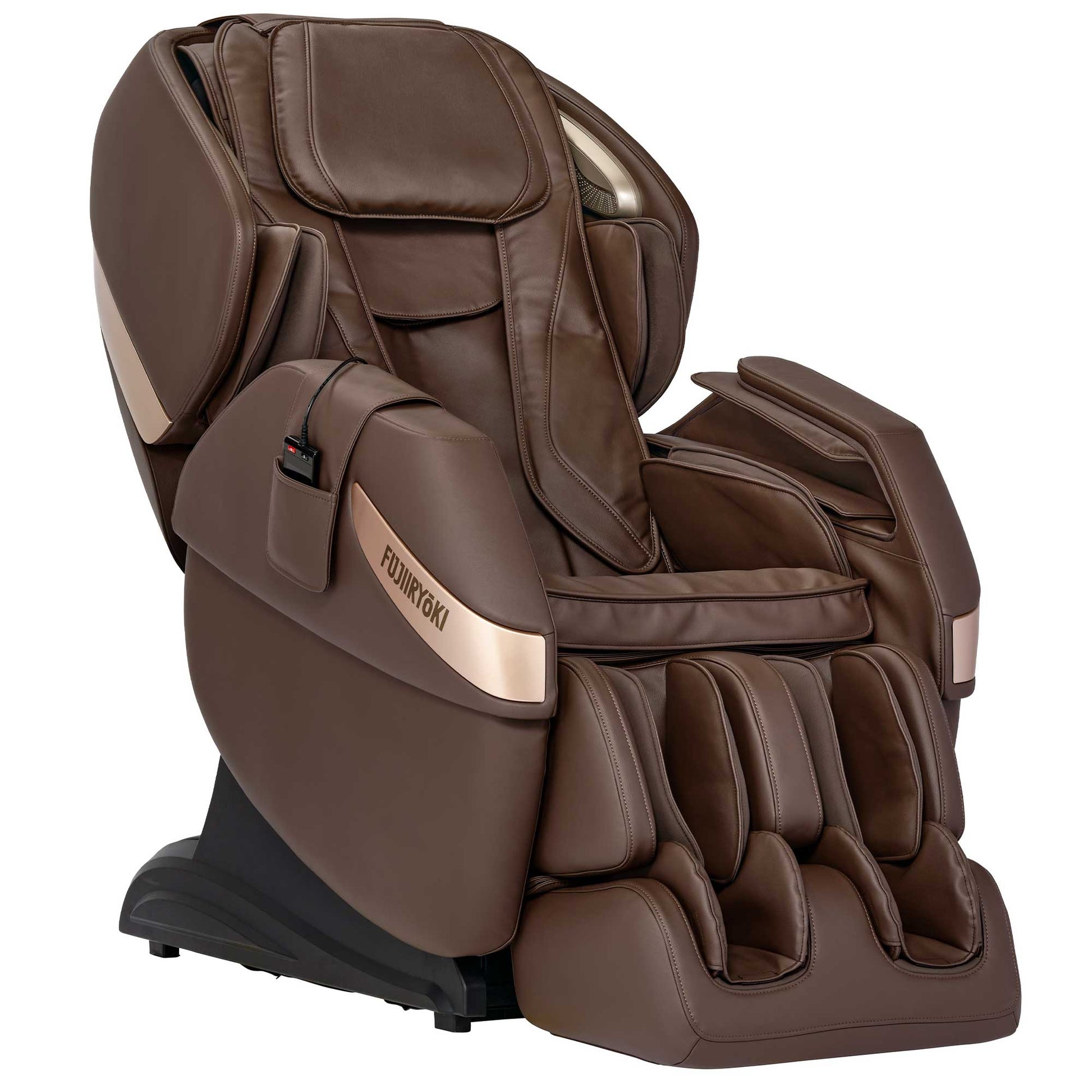 Fujiiryoki Comfort Master Massage Chair in Brown with ergonomic design for ultimate relaxation