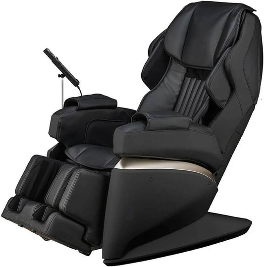 Synca Wellness Kurodo Massage Chair in black with electric full-body massage features and remote control