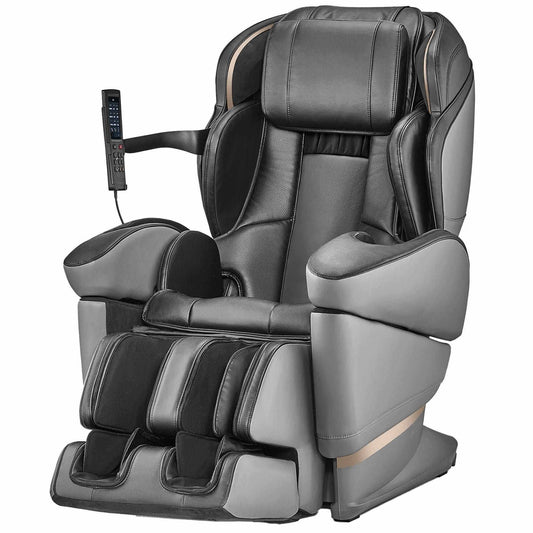 Synca Wellness JP-3000 Massage Chair in black and gray with remote control and full body massage features
