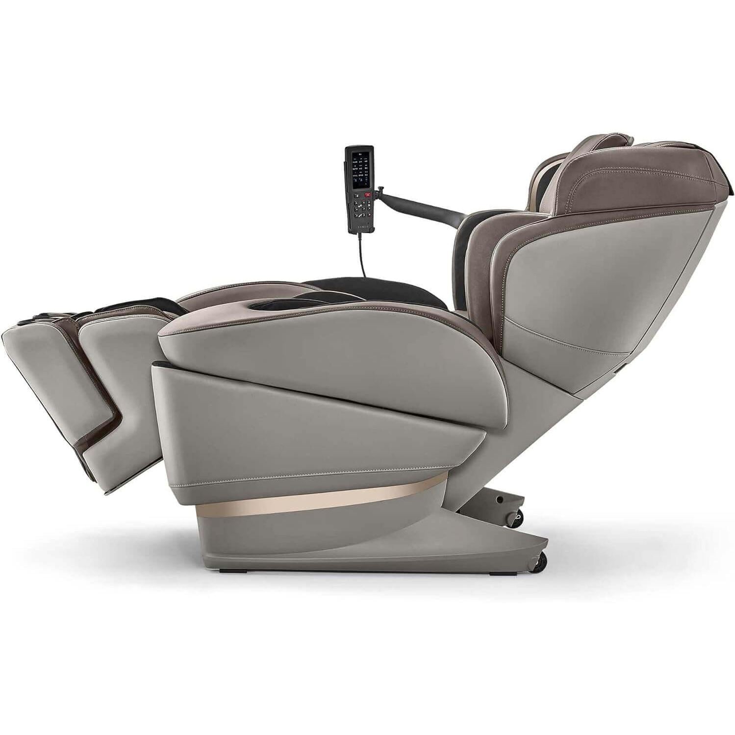 Synca Wellness JP-3000 Massage Chair in gray with remote control for full body electric massage
