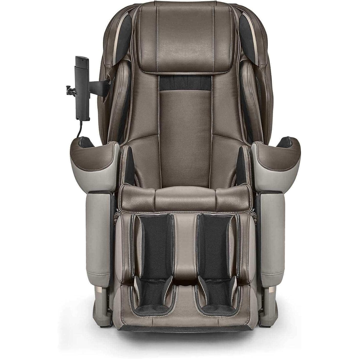 Synca Wellness JP-3000 Massage Chair in brown with full body massage and adjustable arm and leg rests