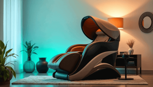 Fujiiryoki Massage Chairs elegantly designed for relaxation in a modern living space