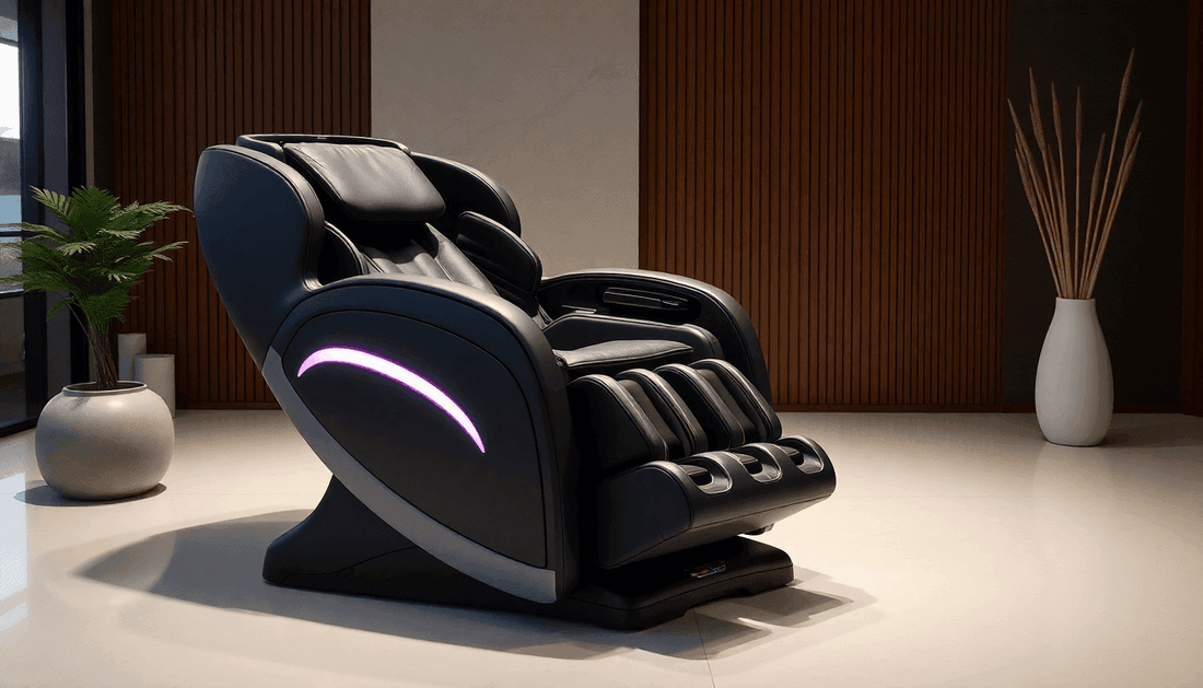Modern Fujiiryoki massage chairs designed for ultimate relaxation in a stylish living space