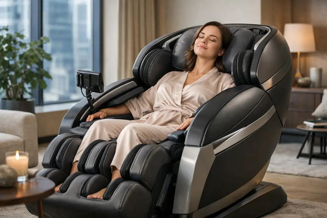 Modern full body massage chair in stylish living room for premium buyers guide