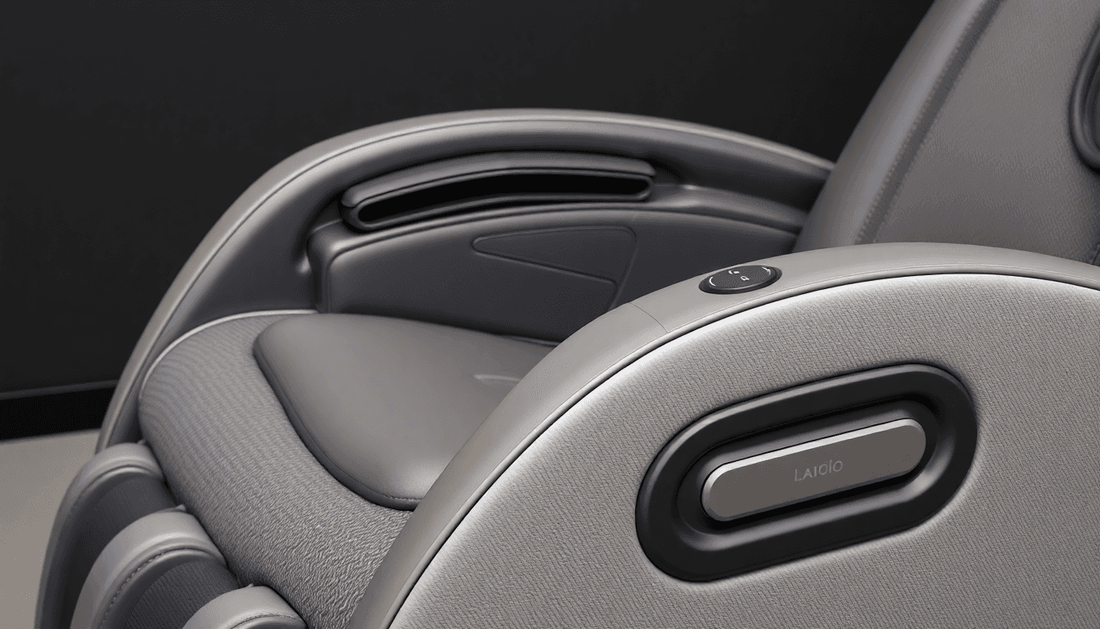 Close-up of a massage chair controls, showcasing expert tips for maximizing massage chair effectiveness