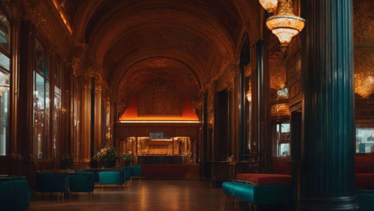 Luxurious vintage lounge with ornate wood paneling and elegant seating showcasing Cyber Relax Ai massage chair features