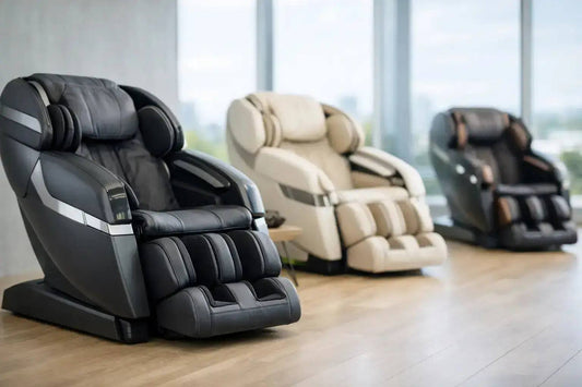 Stylish selection of the Best Premium Massage Chair Brands on display in a modern setting