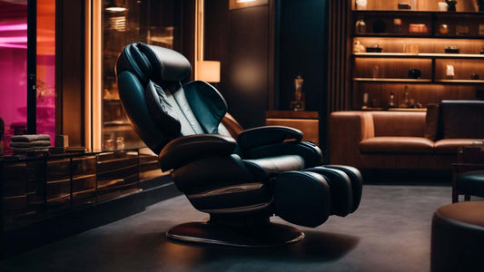 Refurbished Cyber Relax Ai JP-4000 premium massage chair in black side view