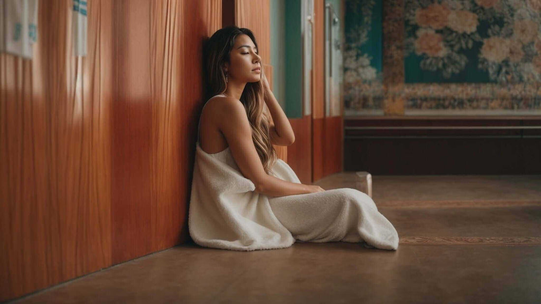 Arch Refresh Foot Massagers: The Key to Perfect Foot Health shows a woman seated in a white sleeveless dress, barefoot.