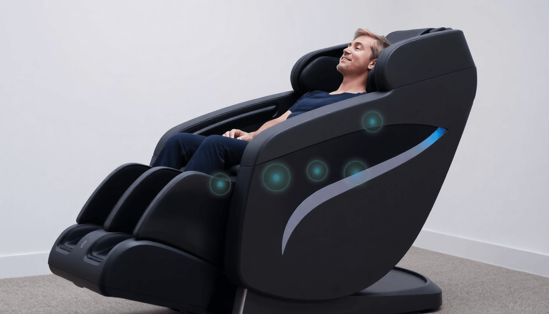 Relaxing man enjoying a Fujiiryoki Massage Chairs for ultimate comfort and relaxation