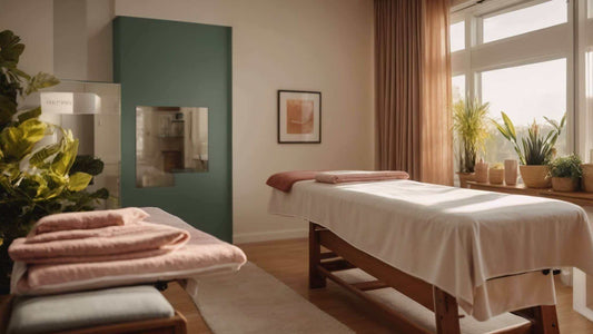 Massage therapy room setup, illustrating how Massage Therapy Can Impact Your Blood Pressure.