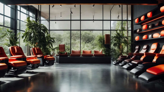 Modern relaxation space featuring multiple Massage Chairs for Joint Stiffness & Mobility in a tranquil setting