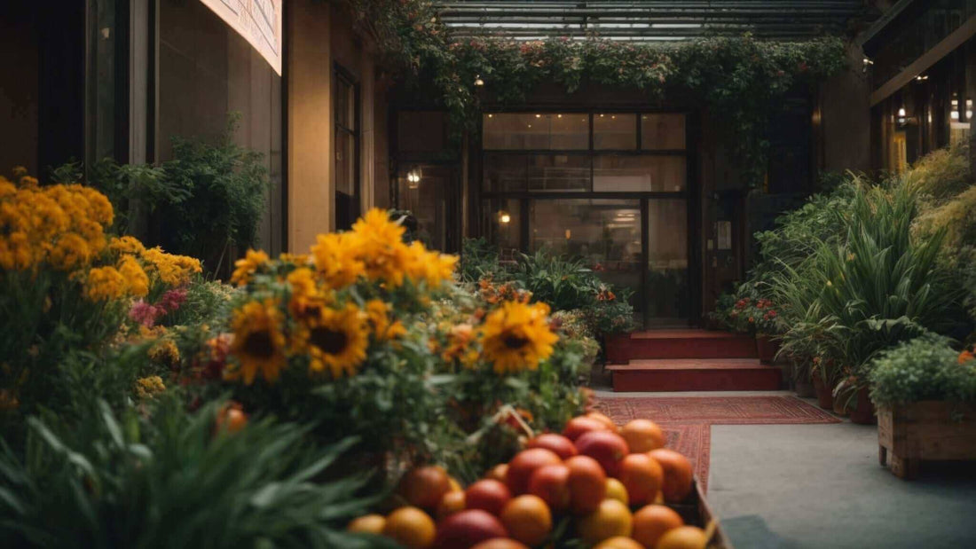 Do Doctors Recommend Arch Refresh Foot Massagers? Find Out Now accompanies a walkway lined with sunflowers and oranges