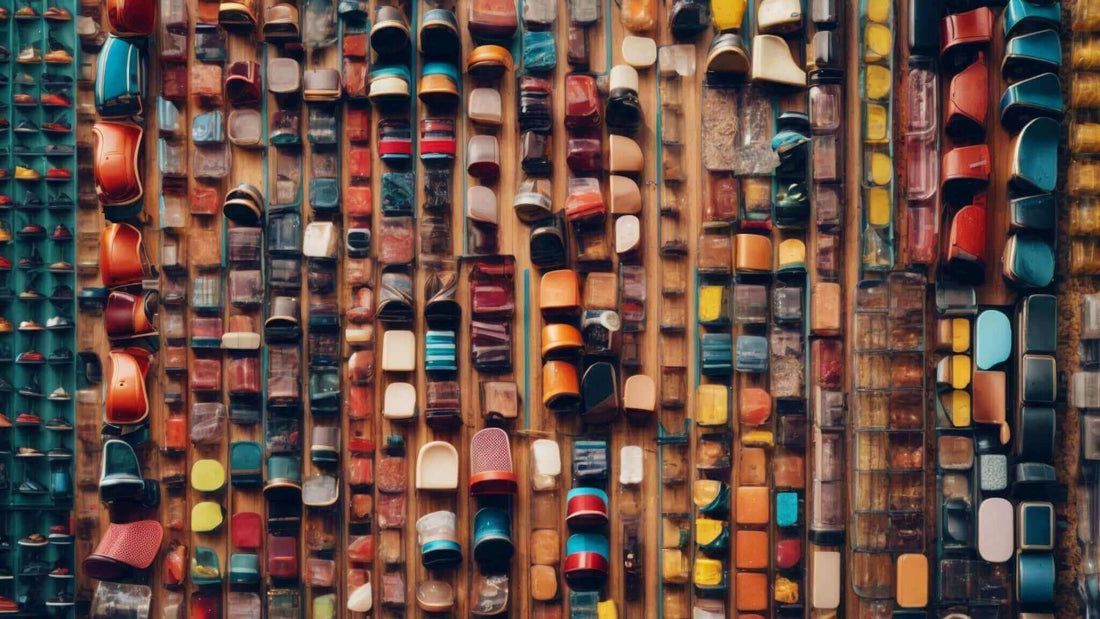 Foot massager display with rows of colourful rollers and textured components; Do Foot Massagers Really Work? REI's Expert Insights