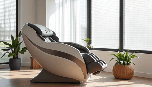 Fujiiryoki Massage Chairs in a modern setting with natural light and indoor plants