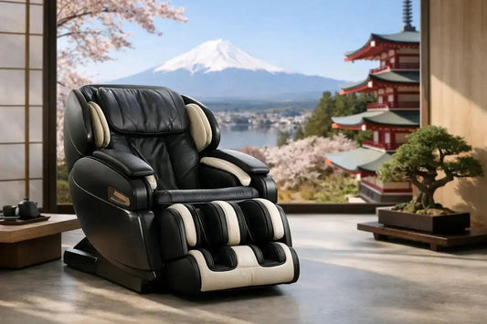 Premium Made in Japan massage chair showcasing advanced Japanese engineering and ergonomic design