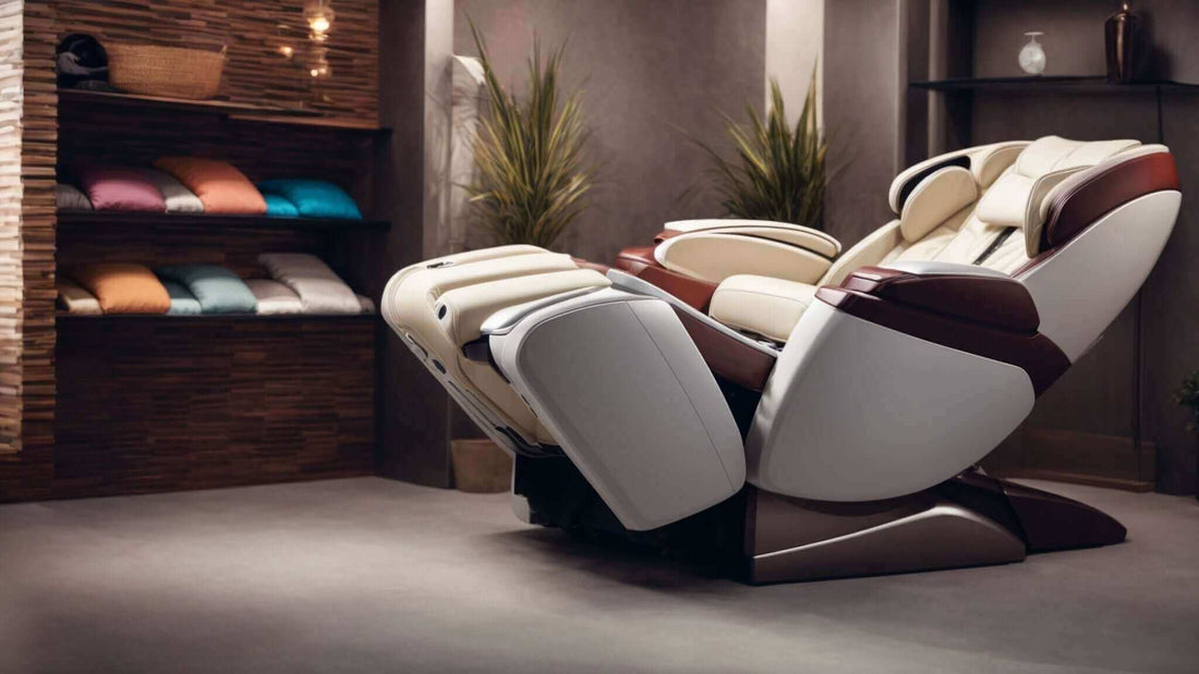 Massage chairs, Understanding the Health Benefits of Massage Chairs: Spotlight on Fujiiryoki, in cream leather with dark brown accents