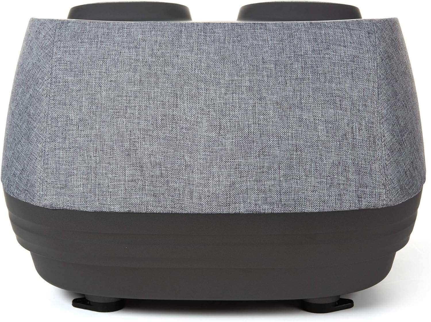 Inner Balance Arch Refresh Foot Massager with gray fabric and black base for soothing foot relief