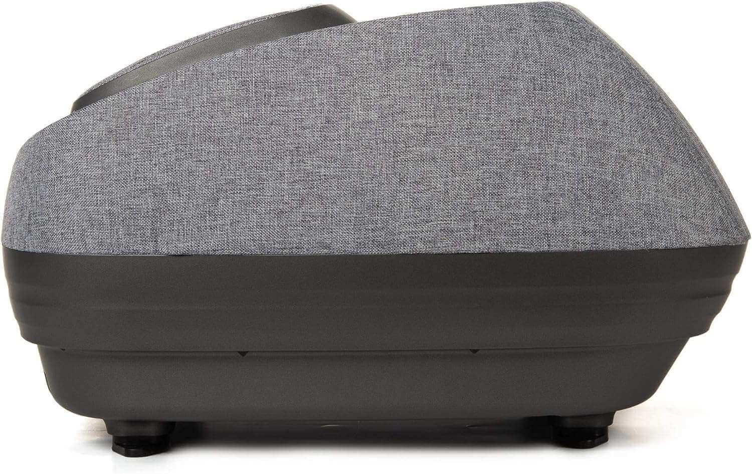 Inner Balance Arch Refresh Foot Massager electric device with gray fabric and black base for foot therapy