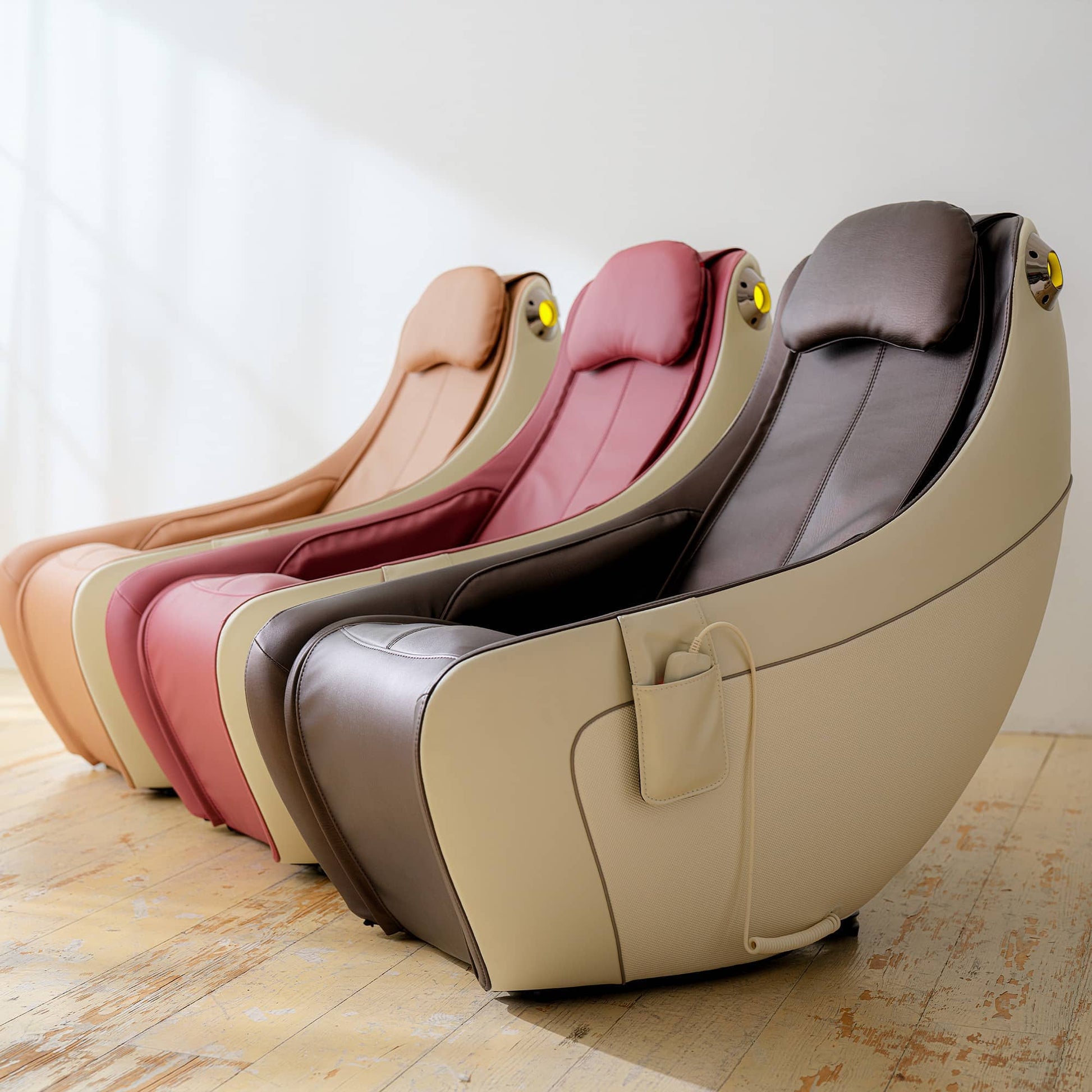 Variety of Synca Wellness CirC Massage Chairs in different colors for ultimate relaxation comfort