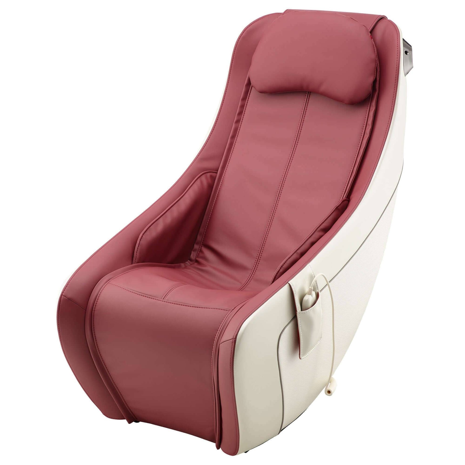 Synca Wellness CirC Massage Chair in Burgundy and White for Ultimate Relaxation and Comfort