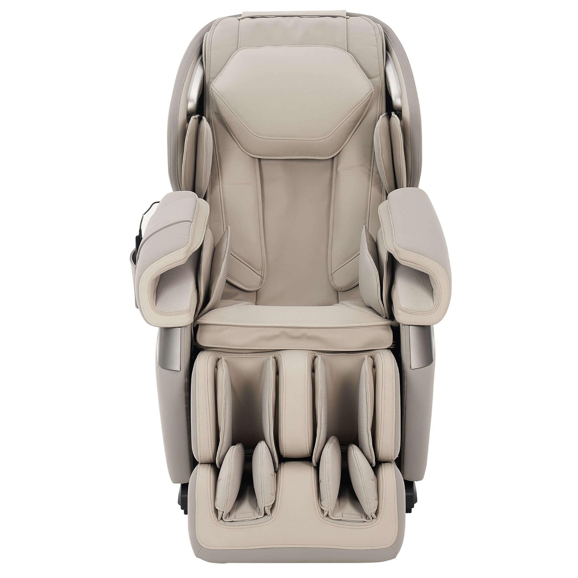 Fujiiryoki Calm Plus electric massaging chair in beige with multiple massage zones and ergonomic design