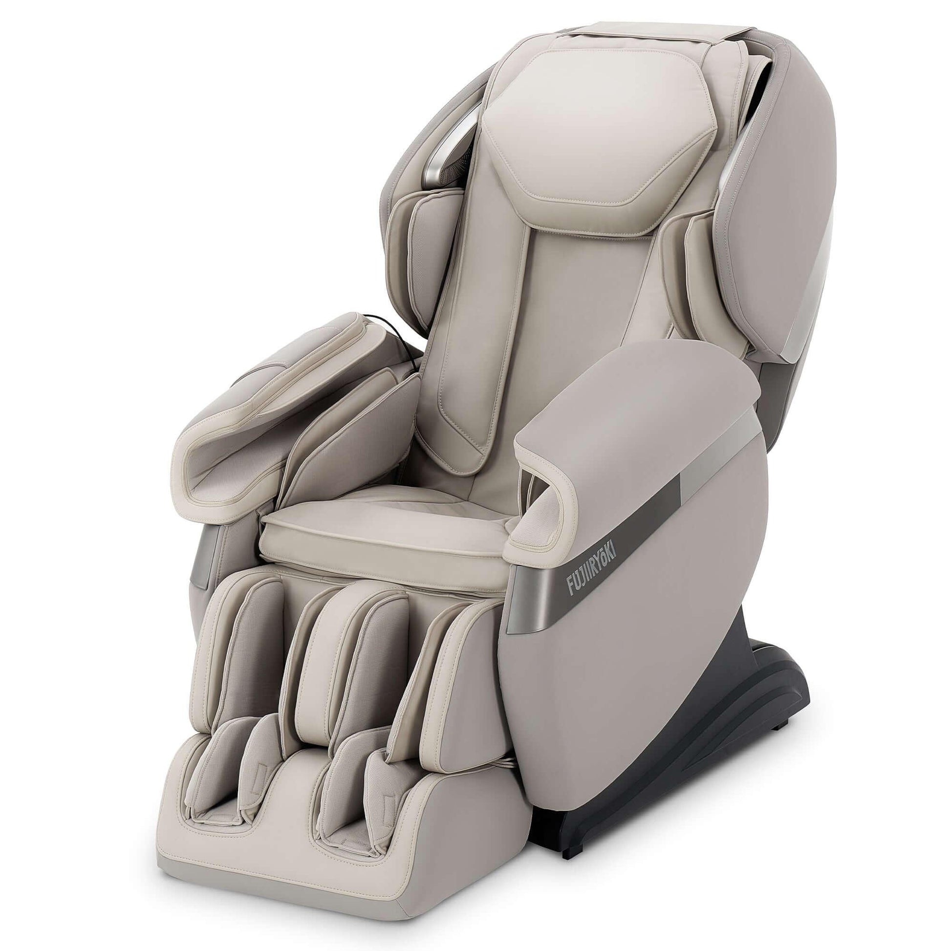 Fujiiryoki Calm Plus electric massaging chair in beige with advanced full-body massage features