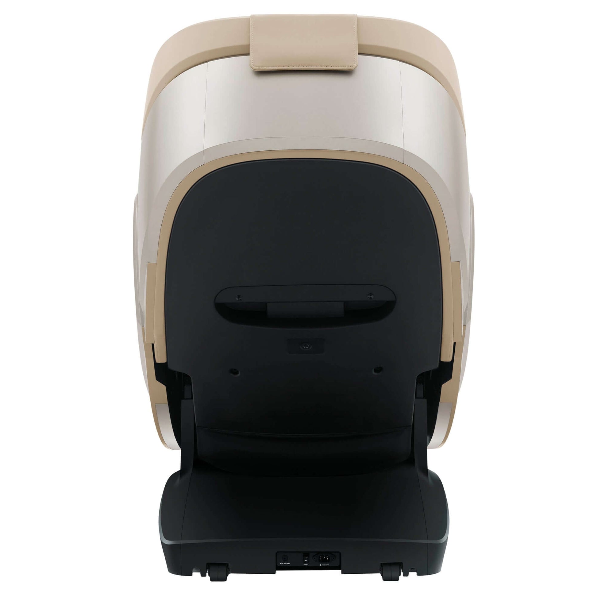 Fujiiryoki Cyber Relax Pro electric massaging chair rear view in beige and black