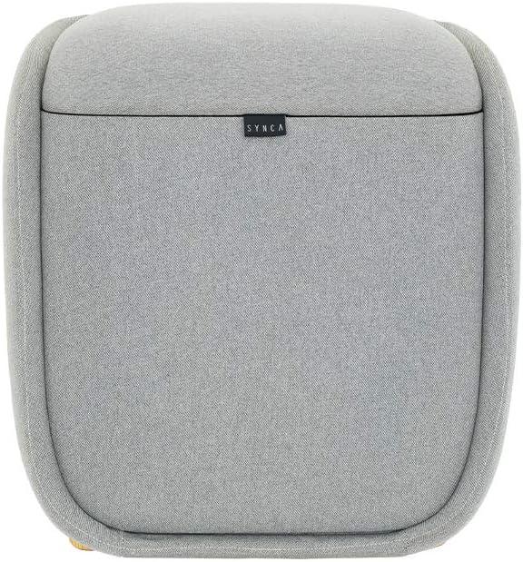 Synca Wellness REI Foot Massager electric foot massager in light gray fabric cover